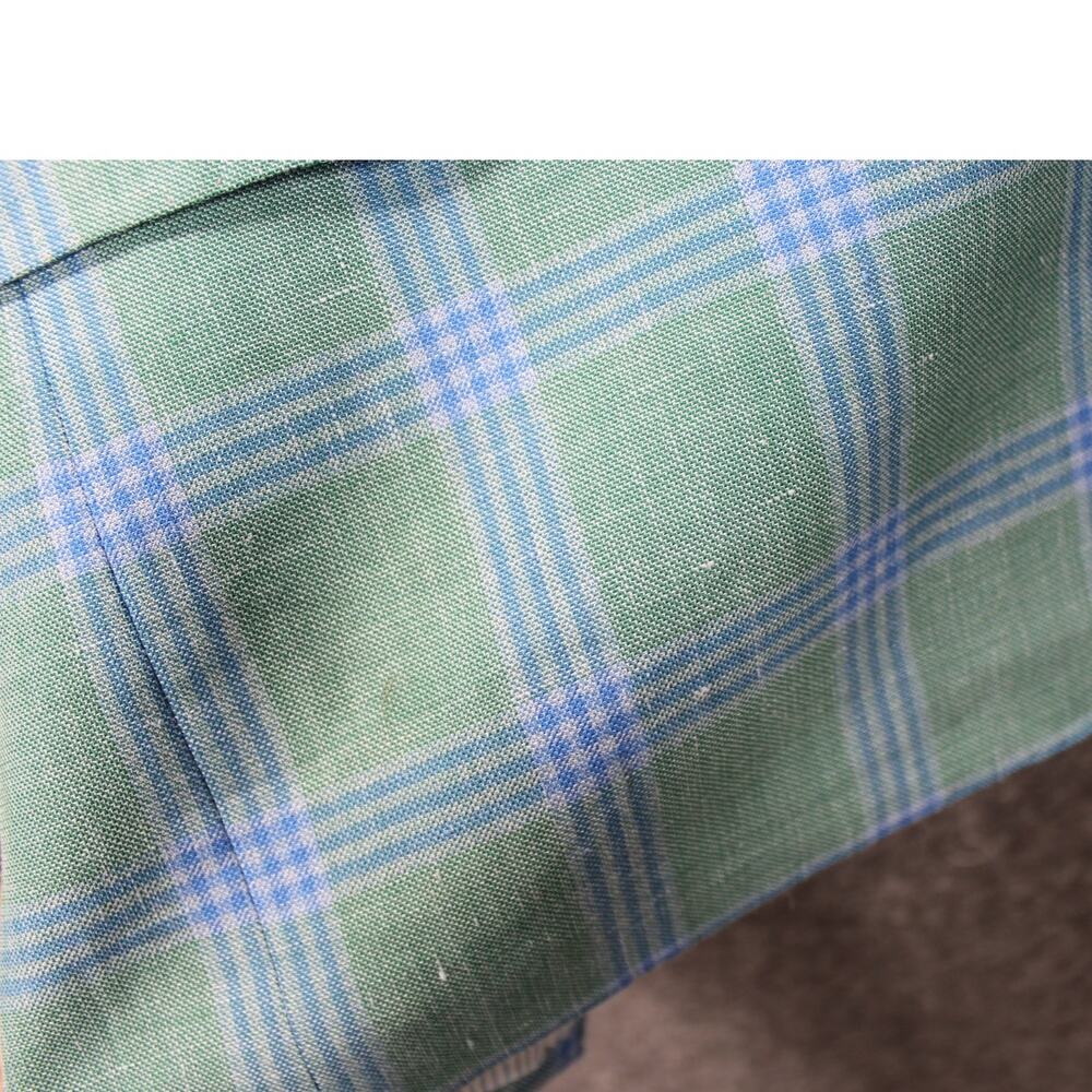 Edgar Pomeroy Bespoke Sport Coat Blazer Bespoke 42L Blue Plaid - Picture 4 of 9